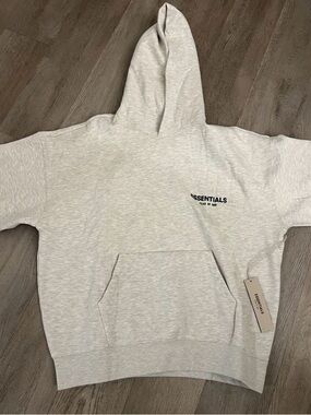 Essentials Men’s Light Gray Crewneck Hoodie